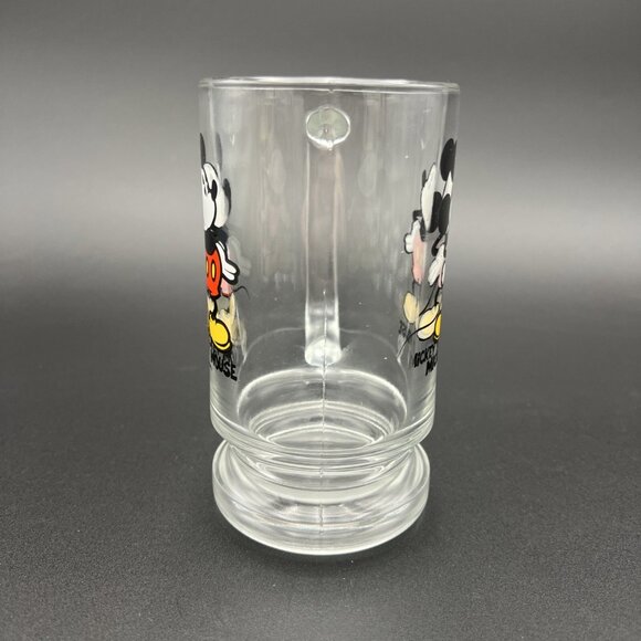 Disney Mickey Mouse Glass Mug Stein Handle 12 oz. EUC - Picture 2 of 8